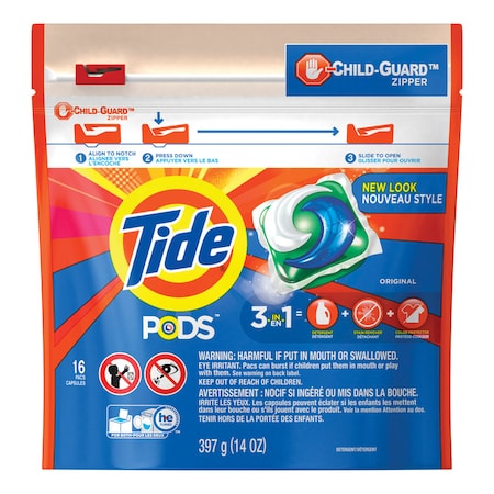 Tide Tide Original Scent Laundry Detergent Pod 16 ct 037000930358